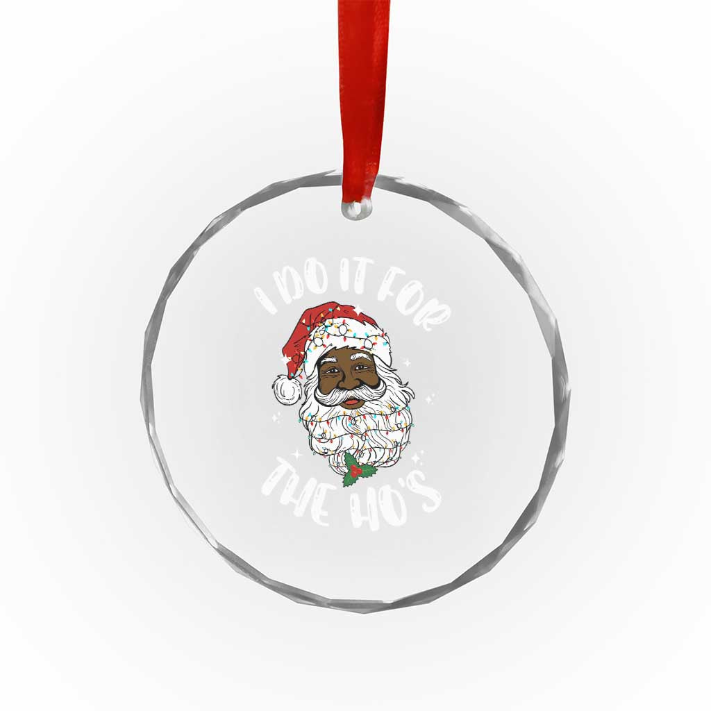 Funny Santa Claus Crystal Glass Ornament African American Xmas Vintage Black Santa TS10 Print Your Wear