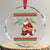 Funny Santa Claus Crystal Glass Ornament Pooping Down The Chimney TS02 Transparent Glass 3'' Circle Print Your Wear