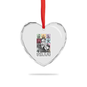 Funny Santa Claus The Xmas Eras Tours Heart Crystal Glass Ornament TS09 Print Your Wear