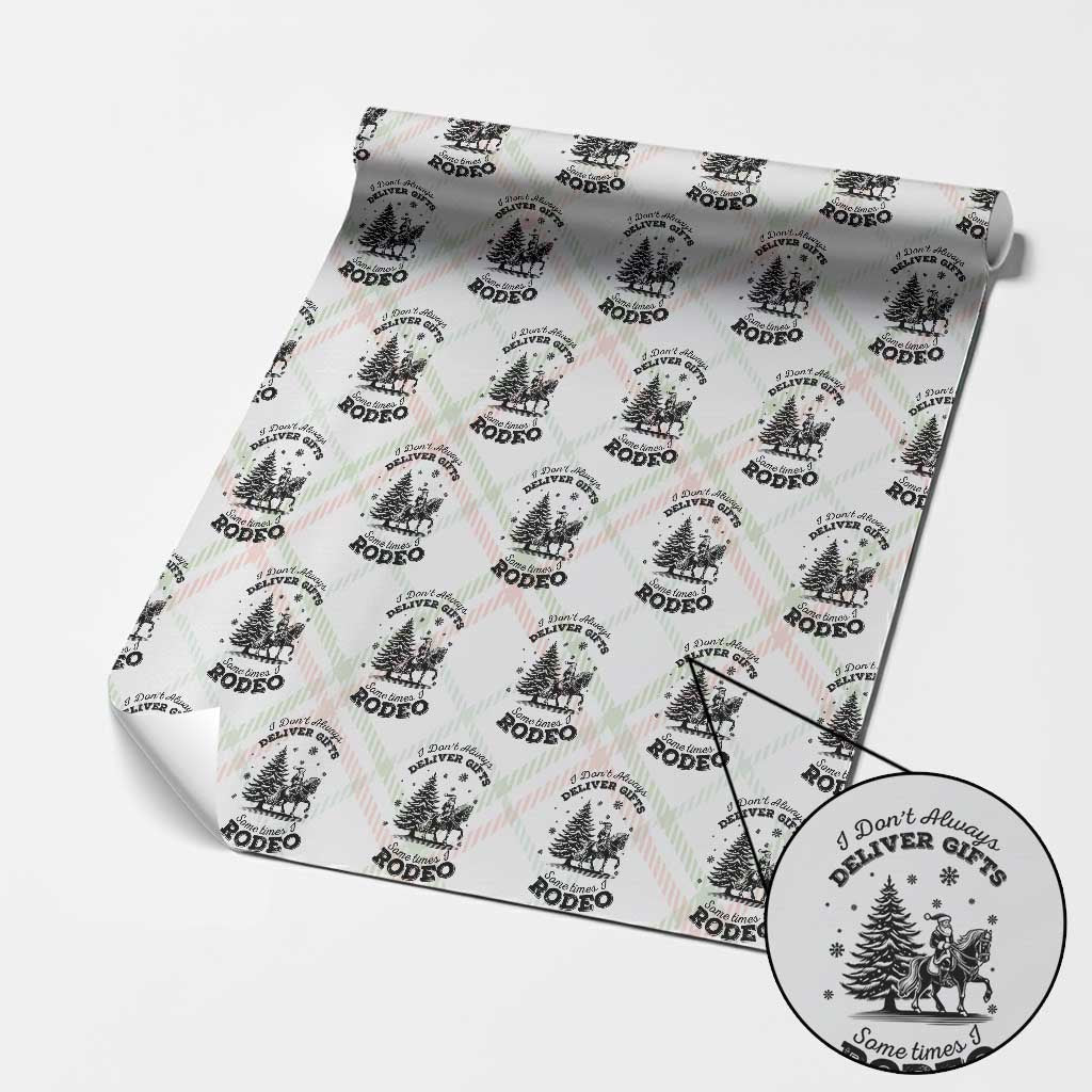 Funny Santa Cowboy Christmas Wrapping Paper Roll I Do Not Deliver Gifts I Rodeo TS12 Christmas Plaid Print Your Wear