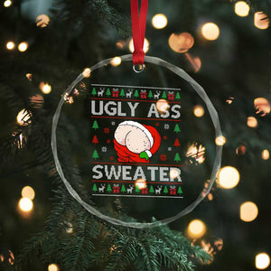 Funny Santa Crystal Glass Ornament Ugly Ass XMas Elephant Gift for Him TS10 Print Your Wear