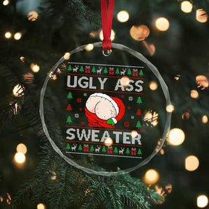 Funny Santa Crystal Glass Ornament Ugly Ass XMas Elephant Gift for Him TS10 Print Your Wear