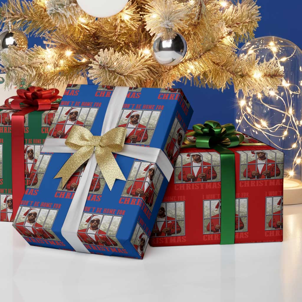 Funny Santa Diddy Christmas Wrapping Paper Roll I Won't Be Home For Xmas TS11 Print Your Wear