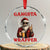 Funny Santa Drinking Beer Chirstmas Crystal Glass Ornament Gangster Rock On Hand Xmas TS14 Transparent Glass 3'' Circle Print Your Wear