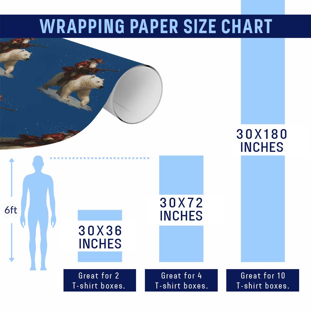 Funny Santa Gun Christmas Wrapping Paper Roll TS14 Print Your Wear