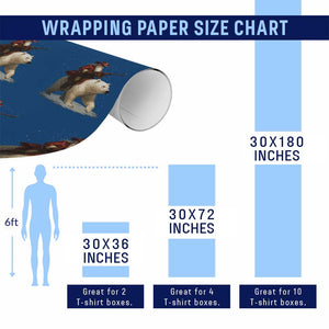 Funny Santa Gun Christmas Wrapping Paper Roll TS14 Print Your Wear