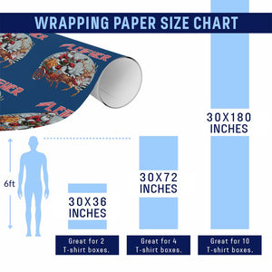 Funny Santa Heavy Metal Christmas Wrapping Paper Roll Sleigher Xmas Rock & Roll TS11 Print Your Wear