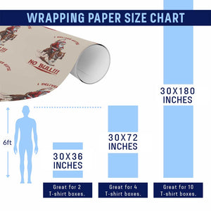 Funny Santa Pitbull Christmas Wrapping Paper Roll I Deliver Gifts No Bull TS12 Print Your Wear