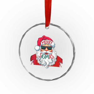 Funny Santa Rizz Xmas Crystal Glass Ornament Merry Rizzmas Sigmas Xmas Gen Alpha Middle School TS02 Print Your Wear