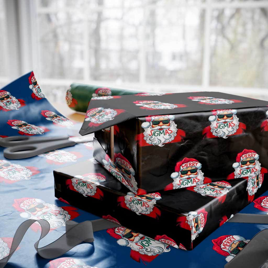 Funny Santa Rizz Xmas Wrapping Paper Roll Merry Rizzmas Sigmas Xmas Gen Alpha Middle School TS02 Black Print Your Wear