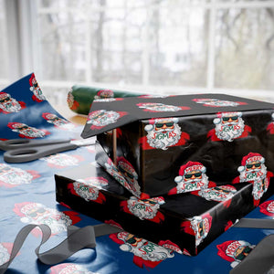 Funny Santa Rizz Xmas Wrapping Paper Roll Merry Rizzmas Sigmas Xmas Gen Alpha Middle School TS02 Black Print Your Wear
