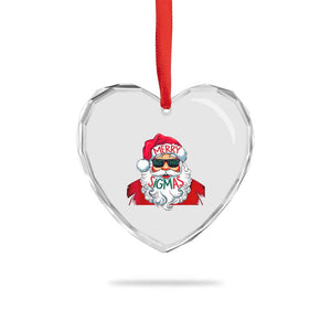 Funny Santa Rizz Xmas Heart Crystal Glass Ornament Merry Rizzmas Sigmas Xmas Gen Alpha Middle School TS02 Print Your Wear