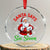 Funny Santa Says Six Seven Crystal Glass Ornament Christmas 67 Meme Santa Gen Alpha Slang TS11 Transparent Glass 3'' Circle Print Your Wear