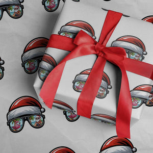 Funny Santa Sunglasses Wrapping Paper Roll Beach Christmas Vacation Graphic