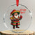 Funny Santa Taco Mexican Crystal Glass Ornament Let Us Taco About It TS14 Transparent Glass 3'' Circle Print Your Wear