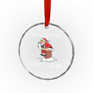 Funny Santa Trump Crystal Glass Ornament Make Christmas Great Again TS14 Print Your Wear