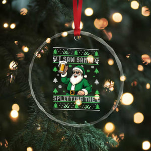 Funny Santa Ugly Christmas Crystal Glass Ornament Drinking Beer Splitting G Inappropriate Adult Humor TS10 Print Your Wear