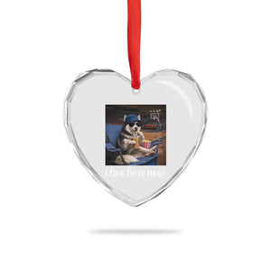 Funny Sarcastic Husky Basketball Heart Crystal Glass Ornament I Live Here Now TS12 Print Your Wear