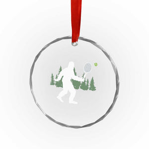 Funny Sasquatch Tennis Player Crystal Glass Ornament Folklore Cryptid Gift TS12 Print Your Wear