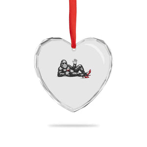Funny Sassquatch Sexy Heart Crystal Glass Ornament Bigfoot With Cocktail Party Humor TS12 Print Your Wear