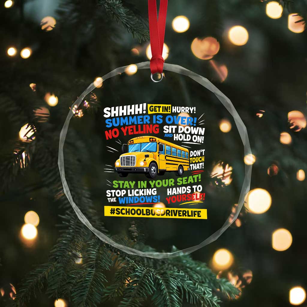 Funny School Bus Driver Life Crystal Glass Ornament Back to School Teacher Kids TS14 Print Your Wear