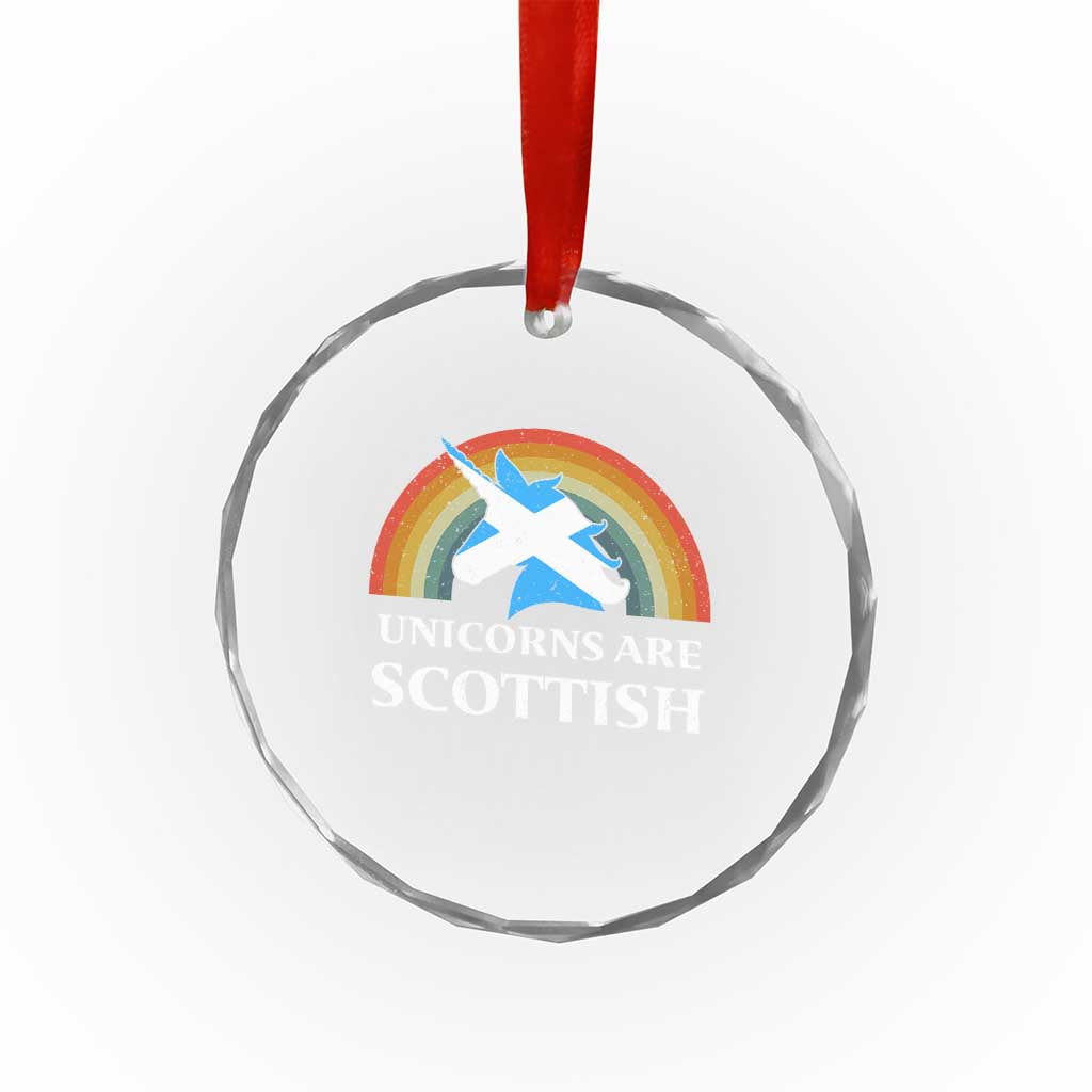 Funny Scotland Pride Unicorn Crystal Glass Ornament Unicorns Are Scottish Rainbow TS11 Print Your Wear