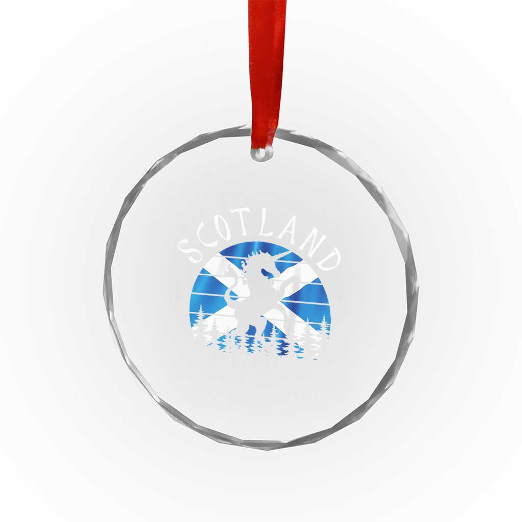 Funny Scotland Unicorn Scottish Flag Saltire Crystal Glass Ornament TS11 Print Your Wear