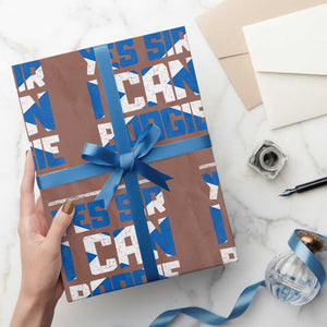Funny Scottish Anthem Fan Saltire Flag Wrapping Paper Roll Yes Sir I Can Boogie Sports Style Scotland Football Supporters