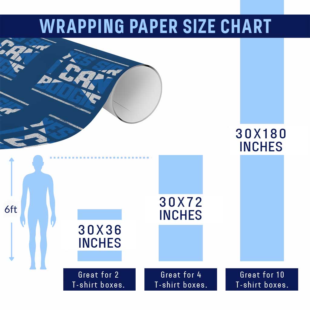 Funny Scottish Anthem Fan Saltire Flag Wrapping Paper Roll Yes Sir I Can Boogie Sports Style Scotland Football Supporters