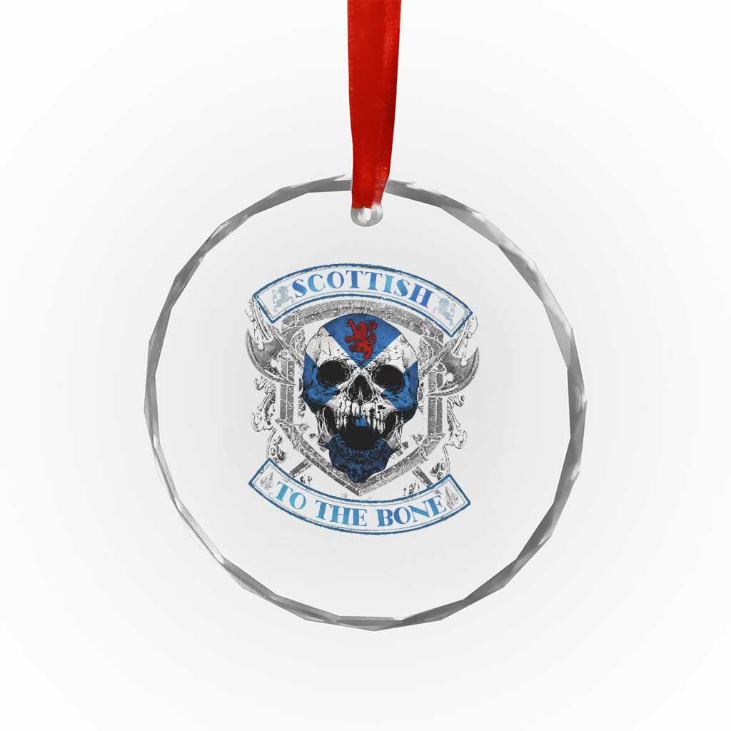 Funny Scottish Viking Crystal Glass Ornament Scottish To The Bone Vintage Scottish Lion Rampant Flag Skull TS11 Print Your Wear