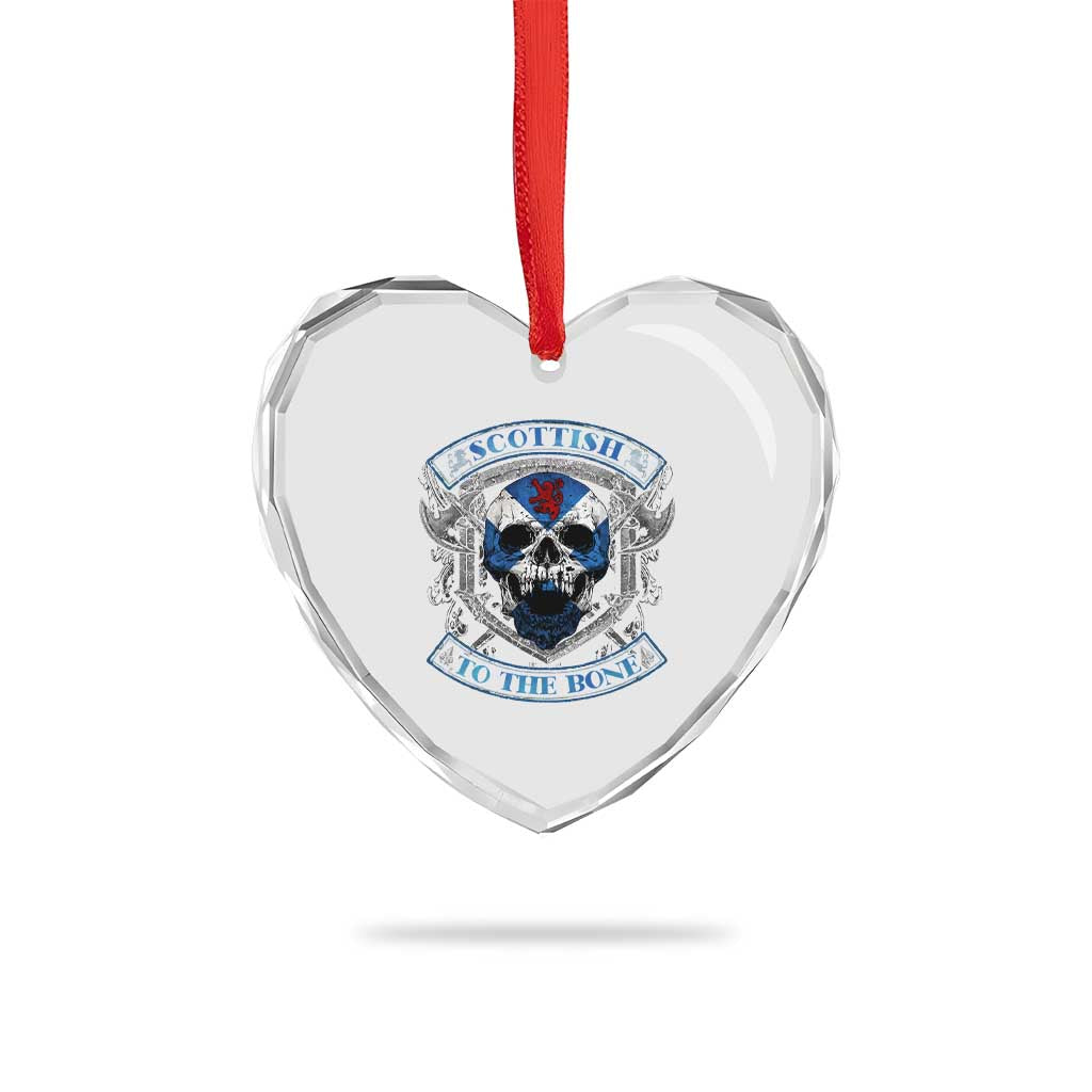 Funny Scottish Viking Heart Crystal Glass Ornament Scottish To The Bone Vintage Scottish Lion Rampant Flag Skull TS11 Print Your Wear