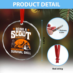 Funny Scout Crystal Glass Ornament Being A Scout Is Not A Hobby Survival Skill Adventure TS02 Print Your Wear