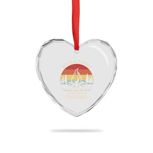 Funny Scout Heart Crystal Glass Ornament Once A Scout Always A Pyromaniac Adventure Retro TS02 Print Your Wear