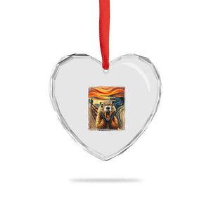Funny Scream Groundhog Heart Crystal Glass Ornament Woddchuck Day TS02 Print Your Wear