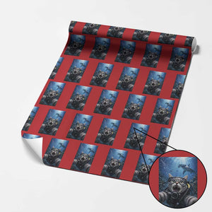 Funny Scuba Diving Cat Selfie With Hammerhead Shark Wrapping Paper Roll