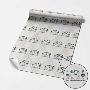 Funny Seattle 2026 Wrapping Paper Roll Just A Football Goose Win TS14 Christmas Plaid Print Your Wear