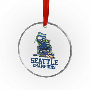 Funny Seattle Clobbers New England Crystal Glass Ornament Football Game Day TS12 Print Your Wear
