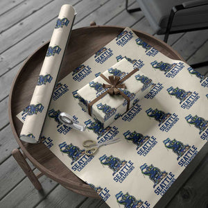 Funny Seattle Clobbers New England Wrapping Paper Roll Football Game Day TS12 Beige Print Your Wear