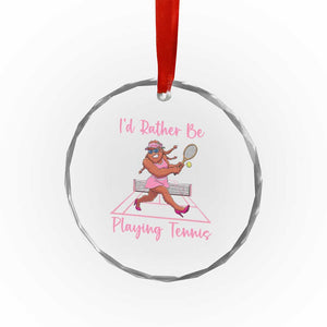 Funny Sexy Bigfoot Playing Tennis Crystal Glass Ornament Gift For Girls TS12 Print Your Wear