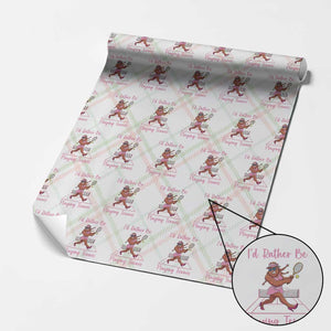 Funny Sexy Bigfoot Playing Tennis Wrapping Paper Roll Gift For Girls TS12 Christmas Plaid Print Your Wear