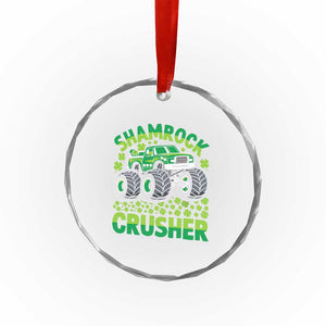 Funny Shamrock Crusher Monster Truck Crystal Glass Ornament Happy St Patricks Day Boys TS02 Print Your Wear