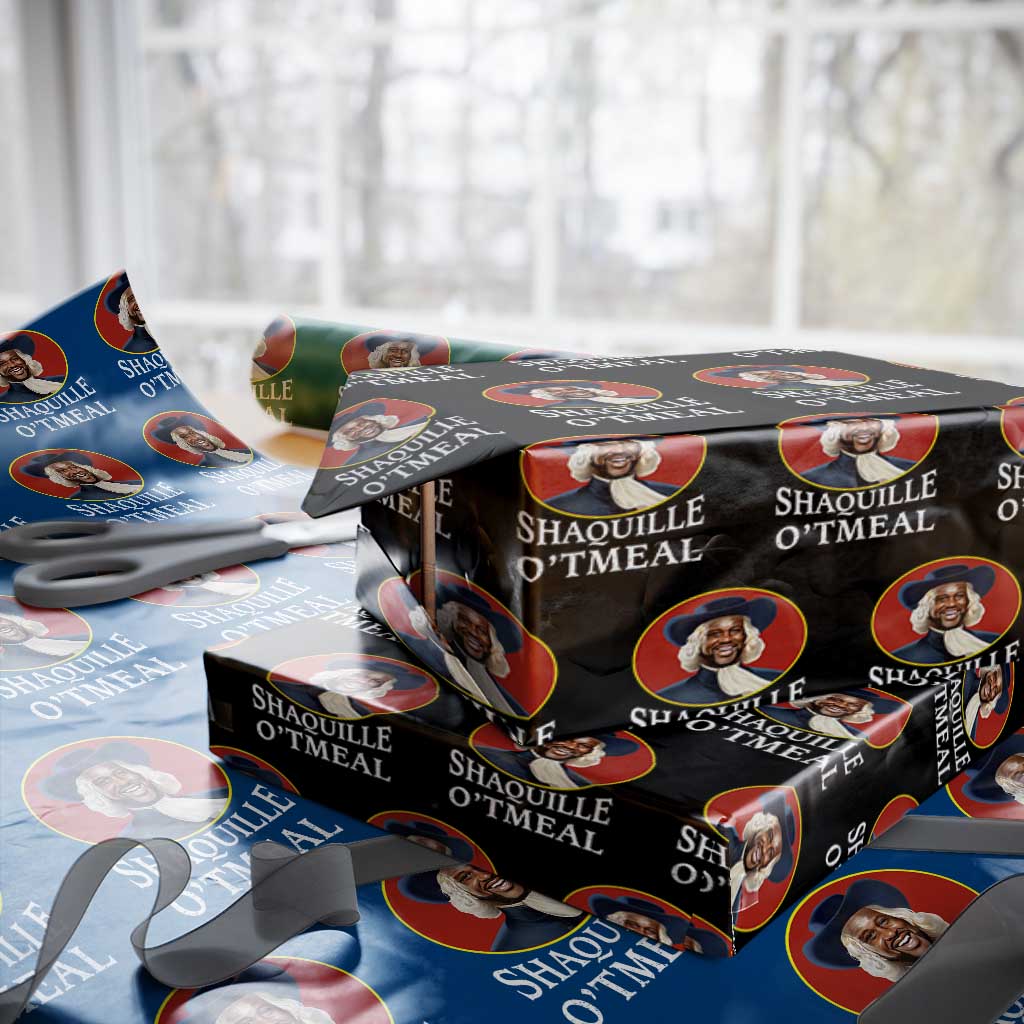 Funny Shaquille Oatmeal Wrapping Paper Roll Shaq O'neal Meme Cereal Parody TS02 Black Print Your Wear