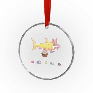 Funny Shark Easter Crystal Glass Ornament Cute Bunny Ears Eggs Hunting Teens Boys Kids TS10 Print Your Wear