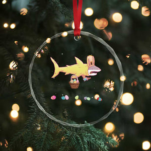 Funny Shark Easter Crystal Glass Ornament Cute Bunny Ears Eggs Hunting Teens Boys Kids TS10 Print Your Wear