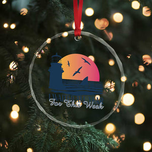 Funny Shark Lover Week Crystal Glass Ornament I Waited All Year For This Week TS02 Print Your Wear