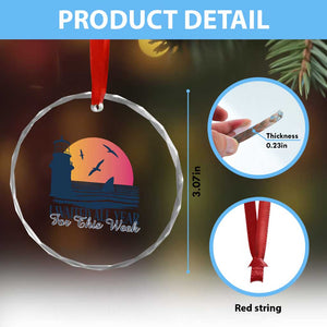 Funny Shark Lover Week Crystal Glass Ornament I Waited All Year For This Week TS02 Print Your Wear