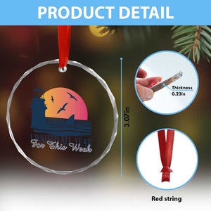 Funny Shark Lover Week Crystal Glass Ornament I Waited All Year For This Week TS02 Print Your Wear