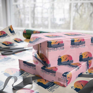 Funny Shark Lover Week Wrapping Paper Roll I Waited All Year For This Week TS02 Light Pink Print Your Wear