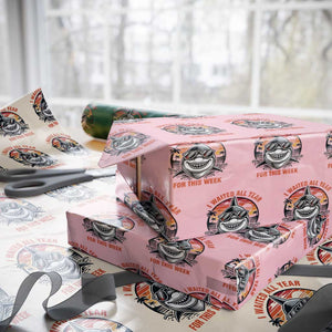 Funny Shark Summer Vacation Wrapping Paper Roll I Waited All Year For This Week
