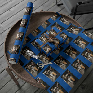 Funny Shih Tzu Drinking Iced Coffee Wrapping Paper Roll Vintage Dog Lover